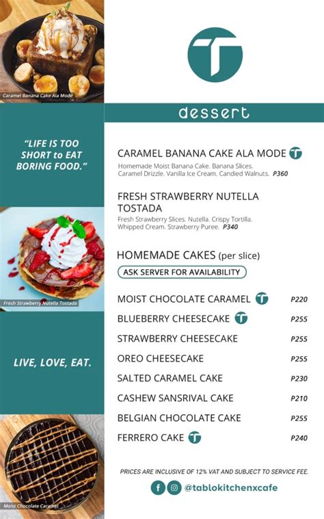 TABLO KITCHEN MENU PHILIPPINES & UPDATED PRICES 2024