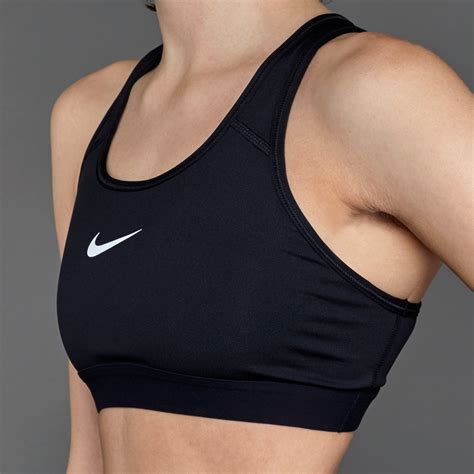 Nike Pro Womens Classic Sports Bra - Black/Black/White - Womens ...