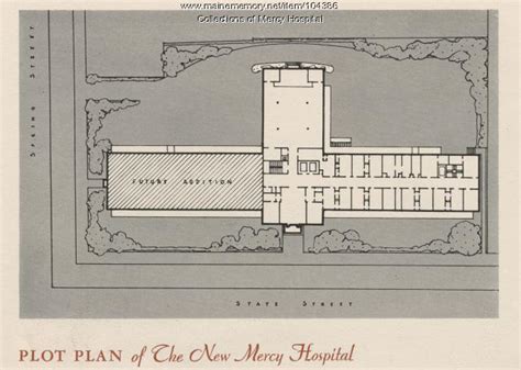 Plot plan for the new Mercy Hospital, Portland, 1941 - Maine Memory Network