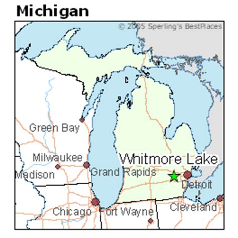 Whitmore Lake Michigan Map - Davida Francoise