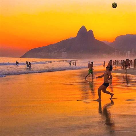 Sunset at Ipanema Beach, Rio de Janeiro - Brazil ️ ️ ️ Picture by ...