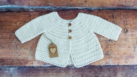 Crochet Baby Cardigan Pattern (The Ella Cardie) - Maisie and Ruth