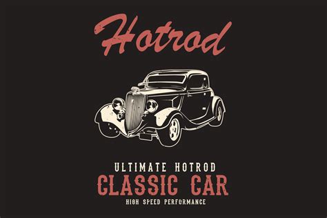 Hot rod ultimate hot rod classic car silhouette design 3794064 Vector ...