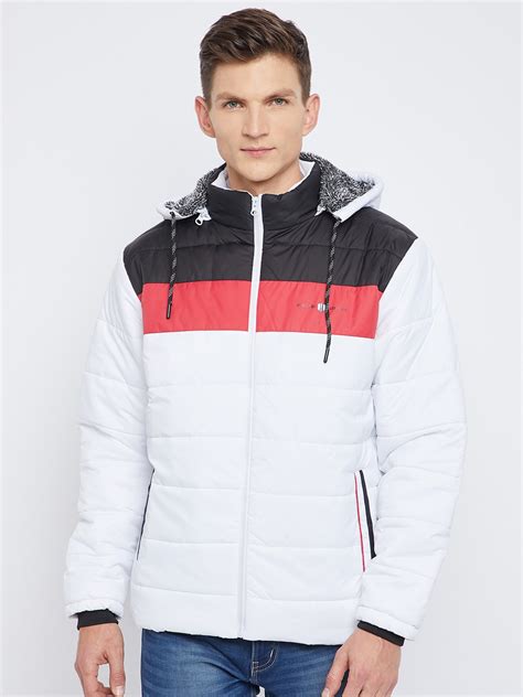 Buy Duke Men White Colourblocked Padded Jacket - Jackets for Men ...