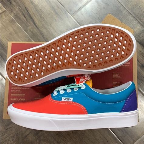 Vans | Shoes | Vans Comfycush Era Multi Block Multicolorwhite Wm | Poshmark