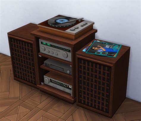 HaggySims2to4RetroTurntable | Sims 4, Sims, Sims 4 cc furniture