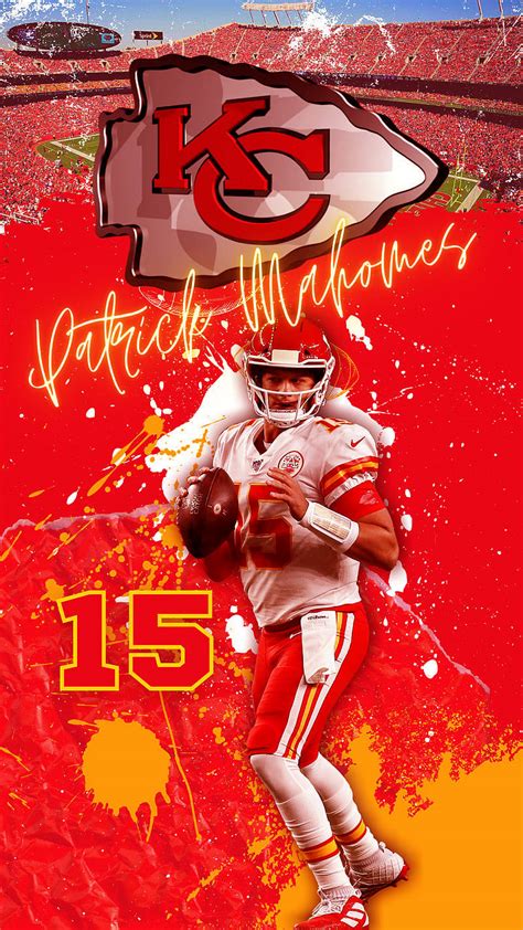 Download Patrick Mahomes Kansas City Chiefs Logo Wallpaper | Wallpapers.com