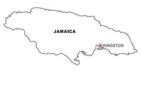 COLOREA TUS DIBUJOS: Mapa de Jamaica para colorear