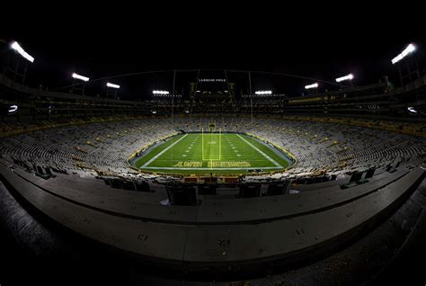 Lambeau Field At Night Photograph by Robert Hayton