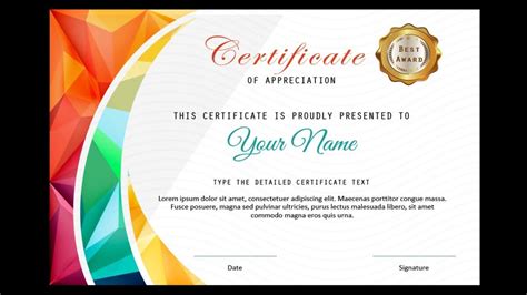 Google Slides Award Template