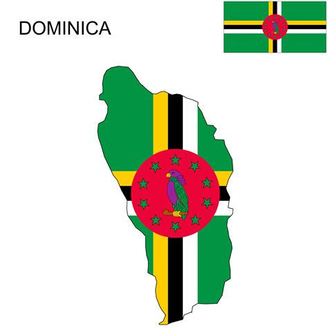 Dominica Flag Map | Dominica flag, Flag, Dominica