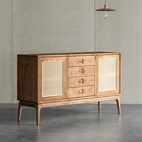 ASHWOOD1 Ashwood Sideboard with wicker work – Teakwood Home Furniture ...