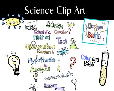 Cute Science Clip Art, Scientific Method Images, Science Word Clip Art ...