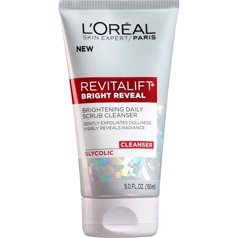 L'Oreal Paris Revitalift Bright Reveal Facial Cleanser w/ Glycolic Acid ...