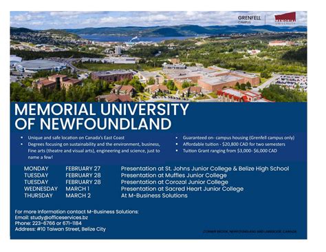 Memorial University of Newfoundland Presentations - Belize Chamber of ...