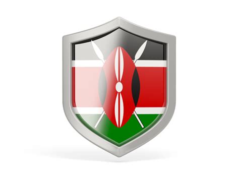 Shield icon. Illustration of flag of Kenya