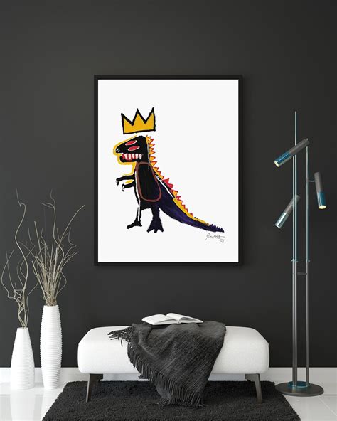 Jean Michel Basquiat Dino Print Basquiat Dinosaur Wall Art - Etsy