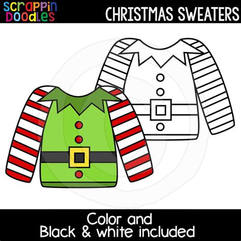 Christmas Sweaters Clip Art – Scrappin Doodles