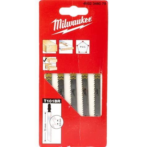 Milwaukee Jigsaw Blades for Kitchen Worktops 4932346079 T101BR 5 Pack