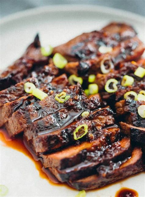 Grilled Asian Marinated Flat Iron Steak - Grilled Flat Iron Steak Recipe