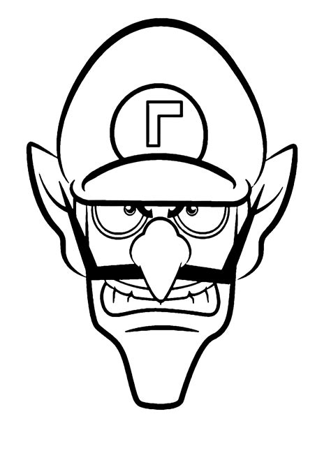 Waluigi with Wario Coloring Page - Free Printable Coloring Pages