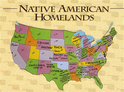 USA Native American Homelands Map Postcard in 2021 | Native american ...