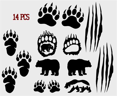 Grizzly Bear Paw Clipart