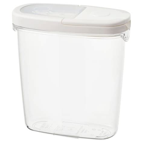 IKEA 365+ dry food jar with lid, transparent/white, 1.3 l - IKEA