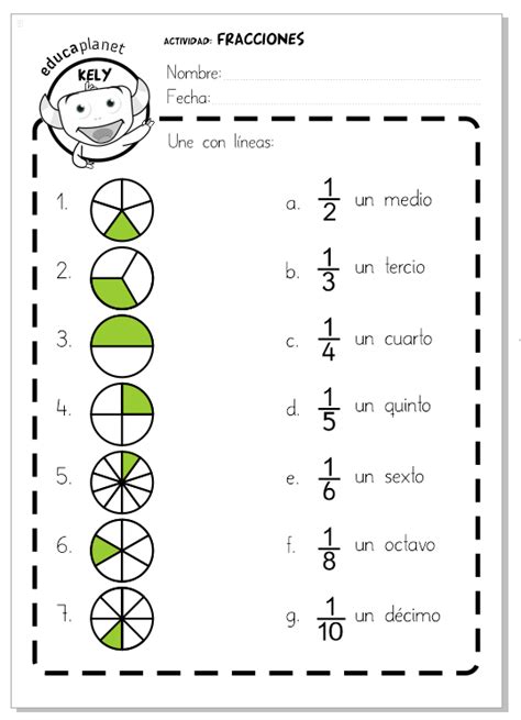 FRACCIONES - FICHA FÁCIL | Matematicas fracciones, Fracciones ...