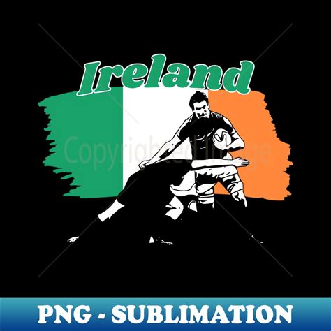 Irish flag with rugby players - PNG Transparent Sublimation - Inspire ...