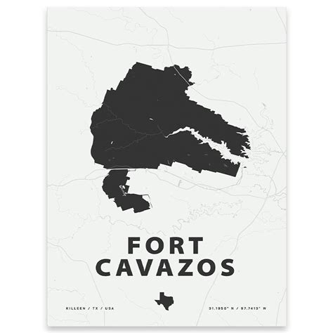 Fort Cavazos Map Print | Home Base Maps