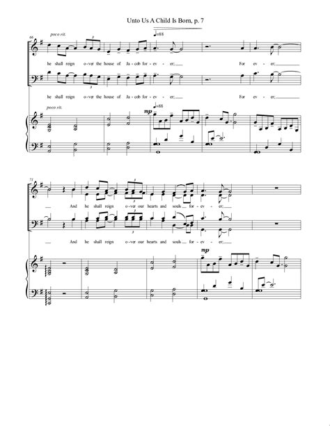 Unto Us A Child Is Born (by Brian D. Petersen -- SATB)