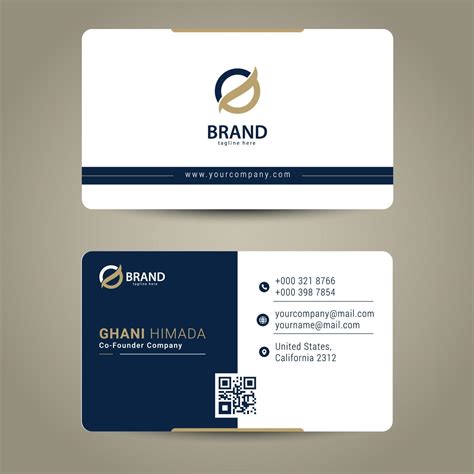 Business card front and back design template. 3041708 Vector Art at ...