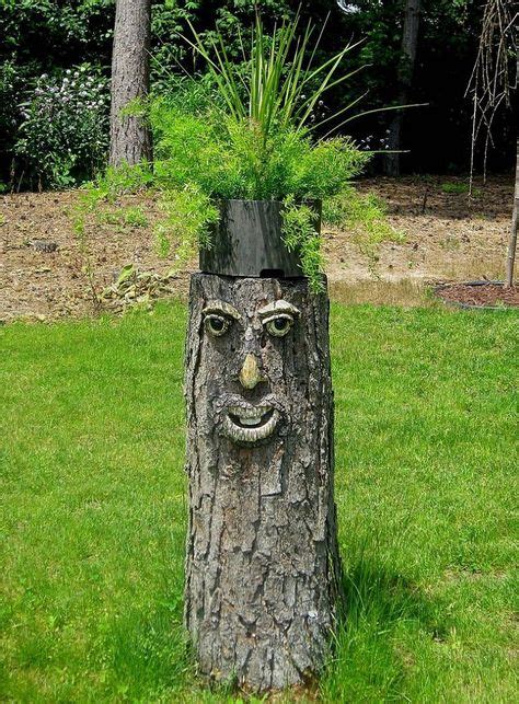 44 Tree Stump Art ideas | tree stump, garden art, tree