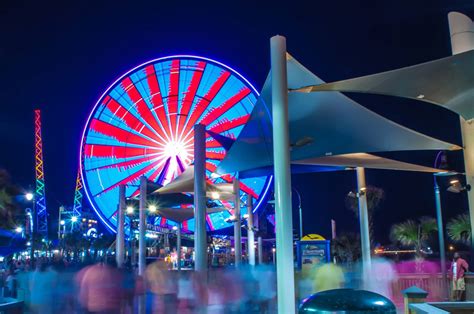 Skywheel Lighted up at night in Myrtle Beach, South Carolina image ...