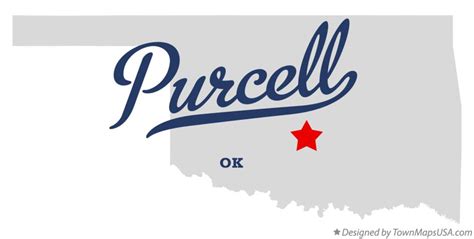 Map of Purcell, OK, Oklahoma