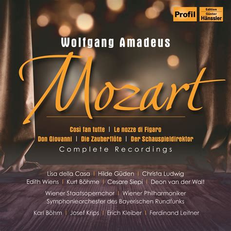 Wolfgang A. Mozart - Operas - Complete Recordings - hänssler Classic ...