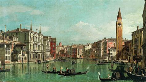 The Grand Canal, Venice, Italy, painting by Canaletto (Giovanni Antonio ...