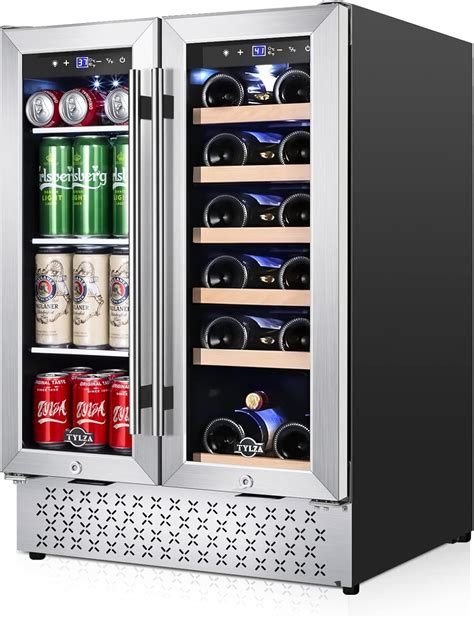 Amazon.com: Tylza Wine and Beverage Refrigerator, 24 Inch Built-In Dual ...