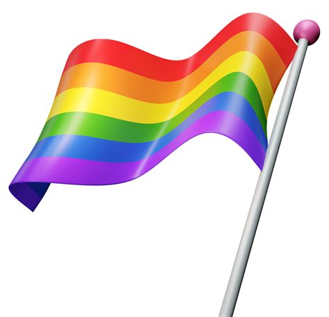 3d colourful LGBT rainbow pride flag illustration 20913904 PNG