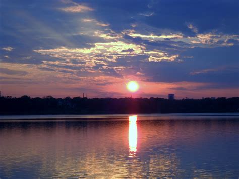 White Rock Lake, Dallas, Texas: After the Storm, the Sunset at White ...