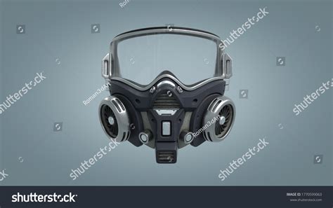 Futuristic Chemical Cyberpunk Gas Mask Protective Stock Illustration ...