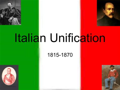 Italian unification summary