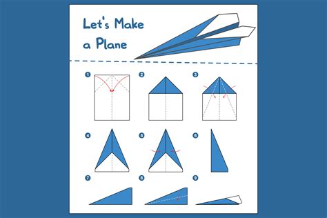 Origami, Paper Airplane Instructions Graphic by JiariDesigner ...