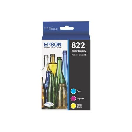 Epson 822 - 3-pack - yellow, cyan, magenta - original - ink cartridge ...