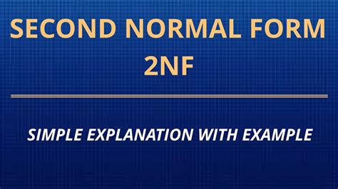 DBMS Normalisation 2NF: Second Normal Form With Example - YouTube