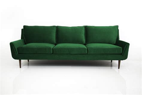 Stockholm Sofa in Emerald Green Velvet - ModShop