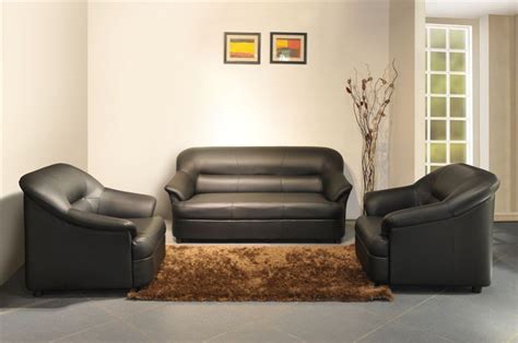 Spacewood Leatherette 3 + 1 + 1 Black Sofa Set Price in India - Buy ...