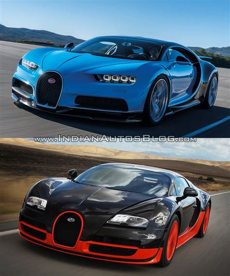 Bugatti Veyron vs Bugatti Chiron - In Images