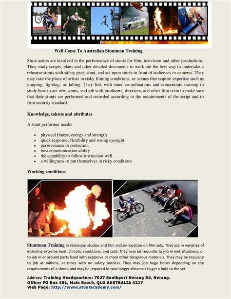 Stuntman Schools by stuntacademy1 - Issuu